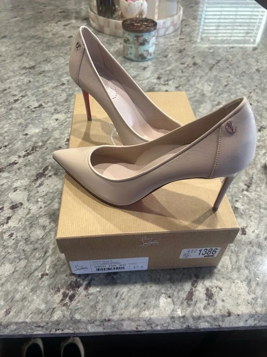 Christian Louboutin Sporty Kate 85 Leche  Pointed-Toe Pump - Picture 5 of 6